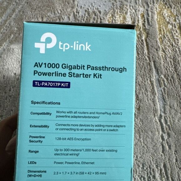 TP-Link AV1000 Gigabit Powerline Starter TL-PA7017P KIT - Picture 3 of 9